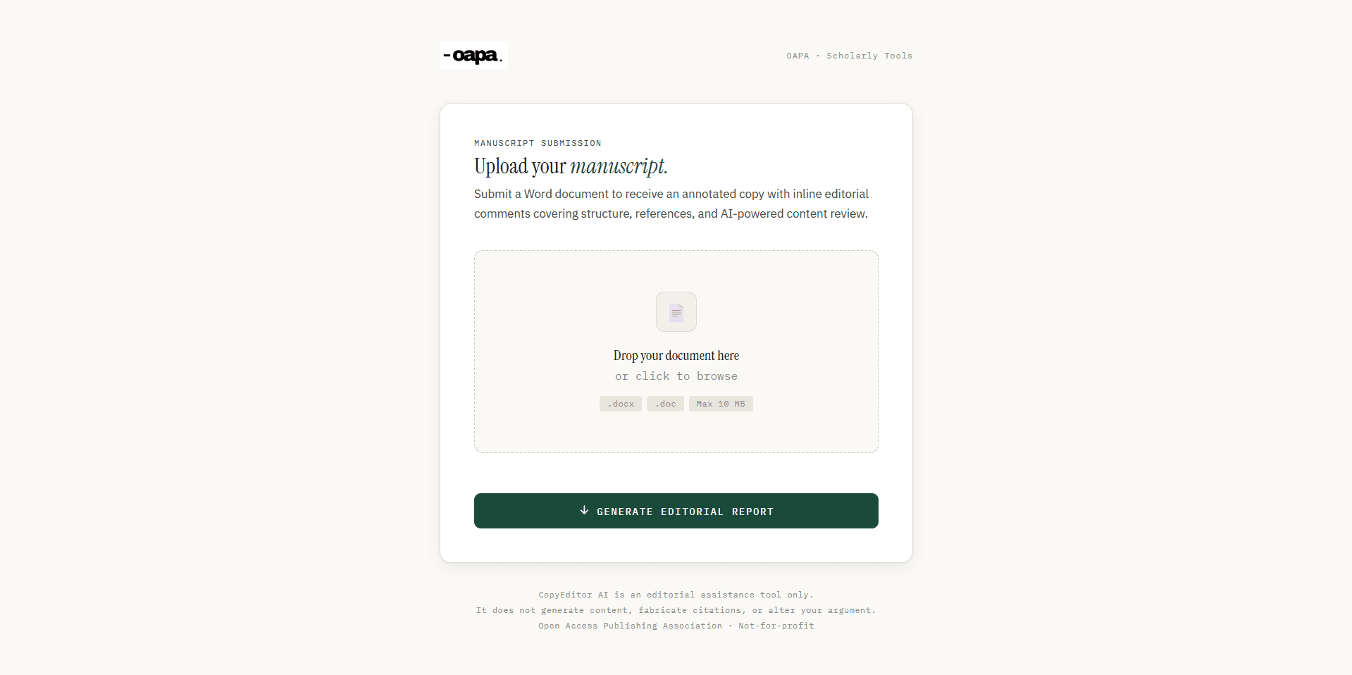 An AI copyediting platform for academic publishing